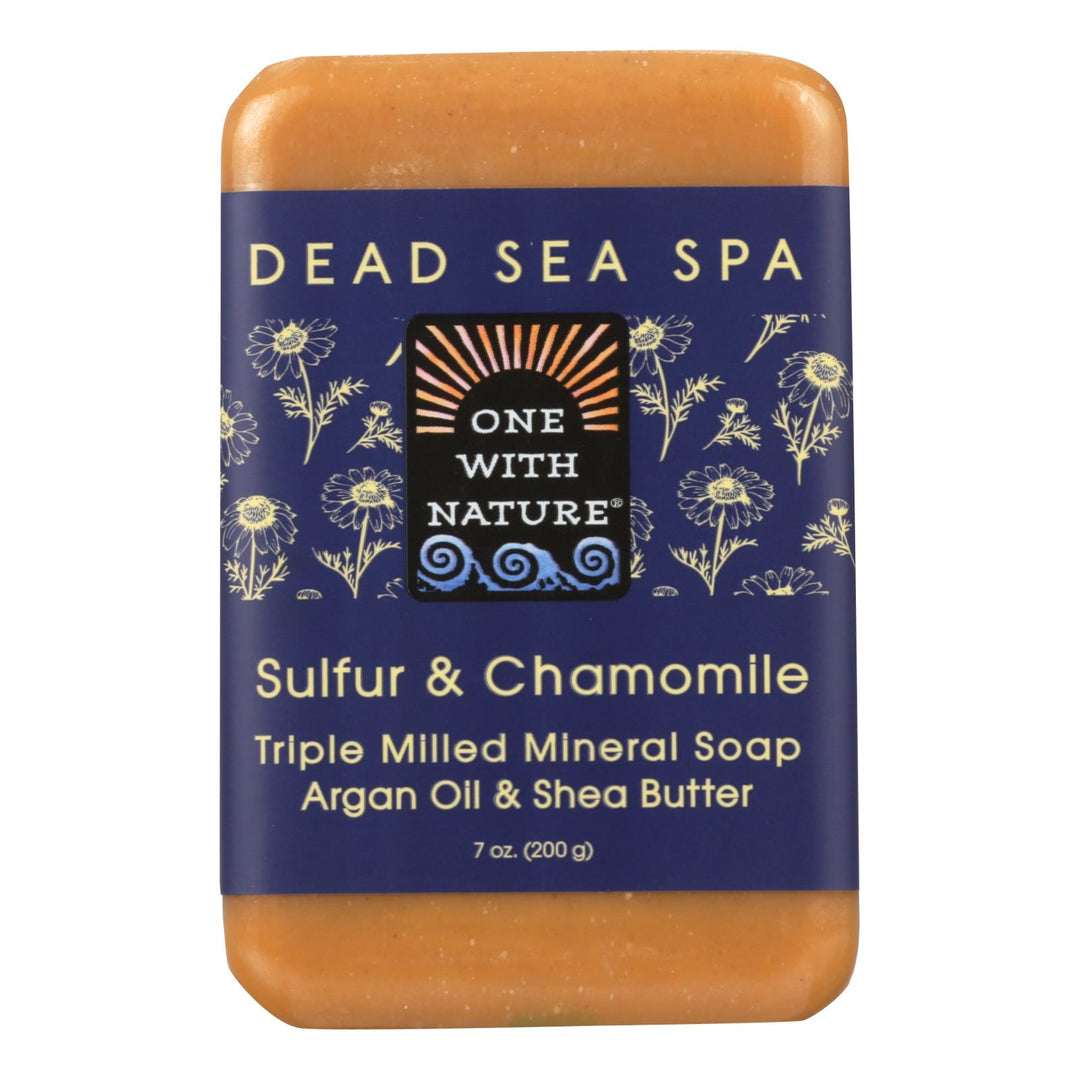 One With Nature - Bar Soap Dead Sea Sulfur - 1 Each 1-7 Oz - Maras Green